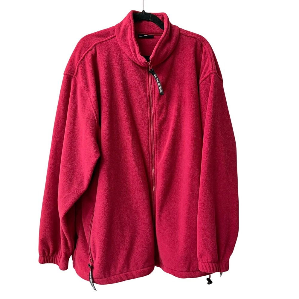 Princess Cruises Fleece Jacket Unisex XXL Red Alaska Whale Embroidery Full Zip